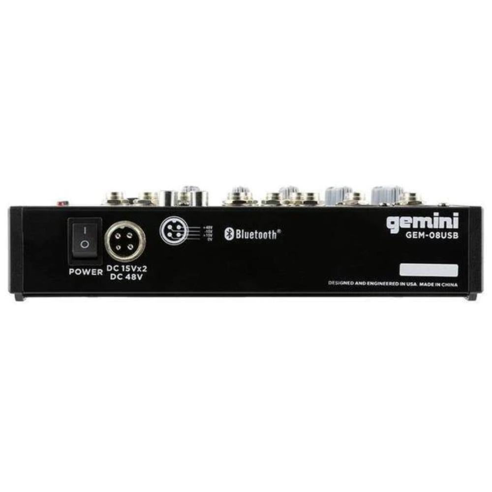 Gemini GEM-08USB Mezclador Análogo 8 Canales USB - Bluetooth