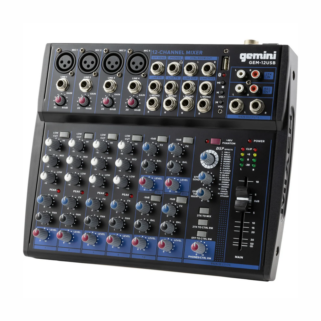 Gemini GEM-12USB Consola de Audio Análoga – Promusic