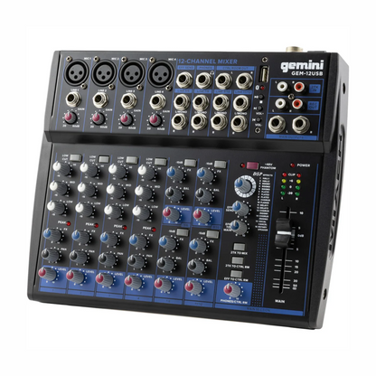 Gemini GEM-12USB Consola de Audio Análoga