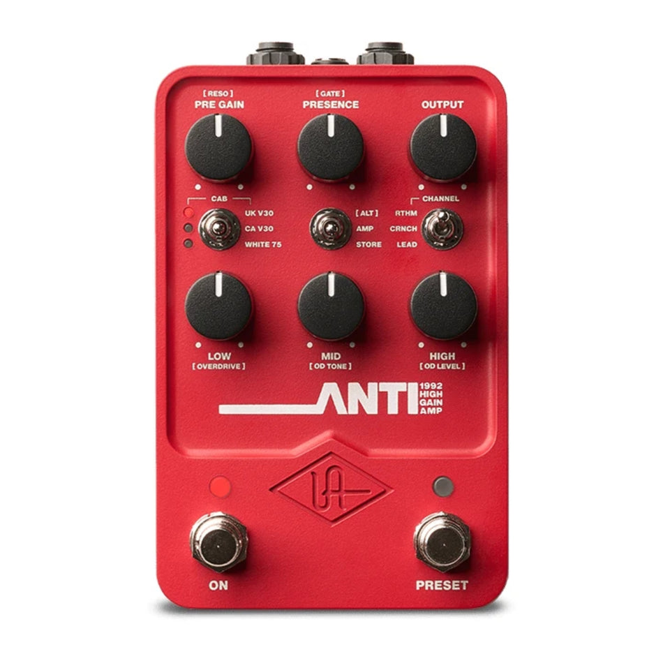 Universal Audio UAFX ANTI 1992 High Gain Amp Pedal de Modelado de Amplificador