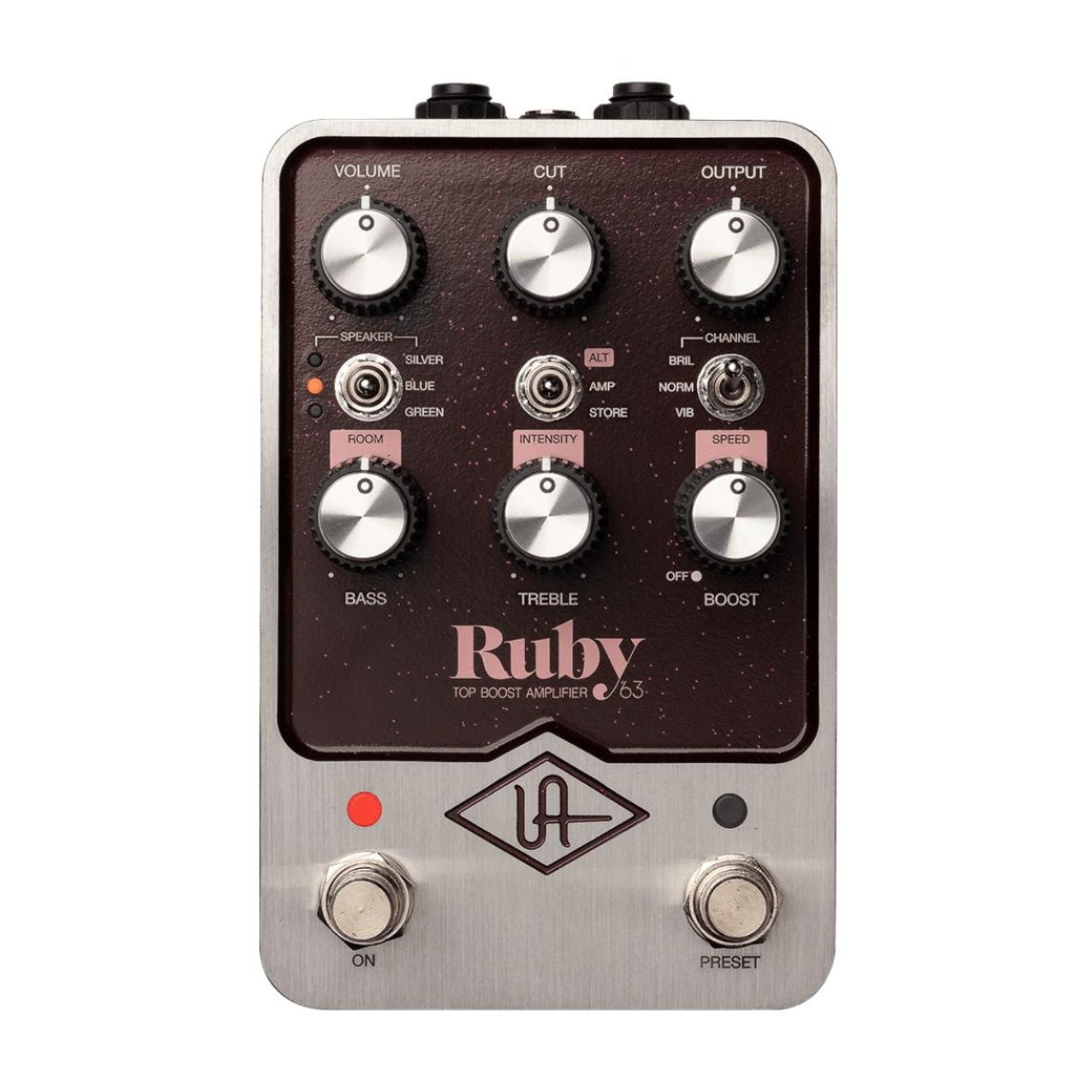 ギター UAFX - Ruby 63 Top Boost Amplifier - Universal Audio GPMRUBY UAFX Ruby '63 Top Boost Amp Sim Vibrato