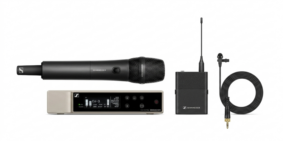 Sennheiser EW-D ME2/835-S Q1-6 Sistema Inalámbrico Combo Mano y Solapa