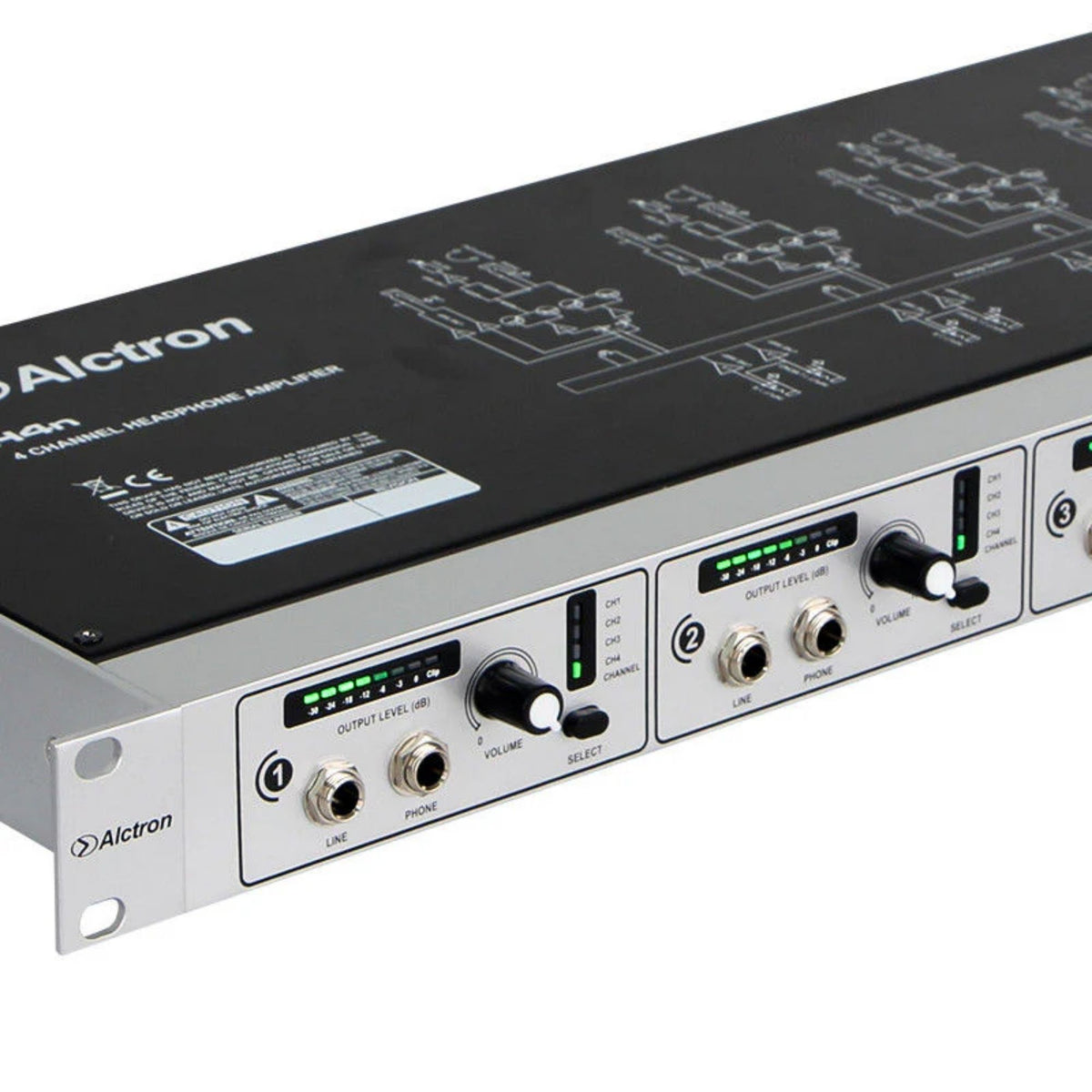 Alctron H4N Amplificador de Audífonos 4 Canales