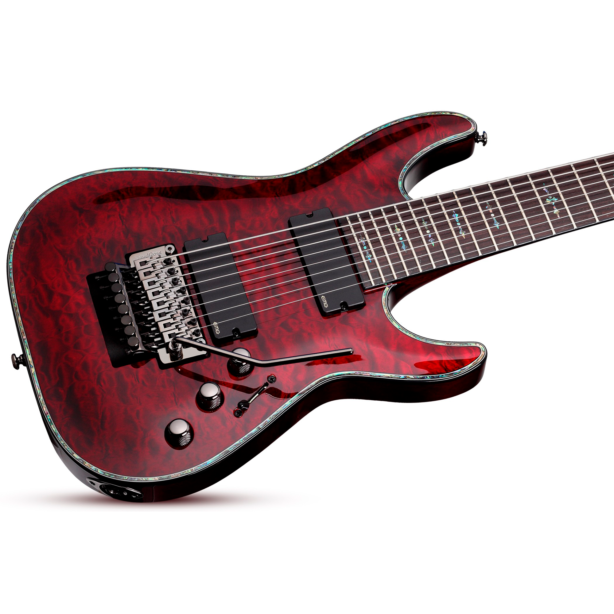 Schecter Hellraiser C-8 FR Black Cherry Guitarra Eléctrica 8 cuerdas FR