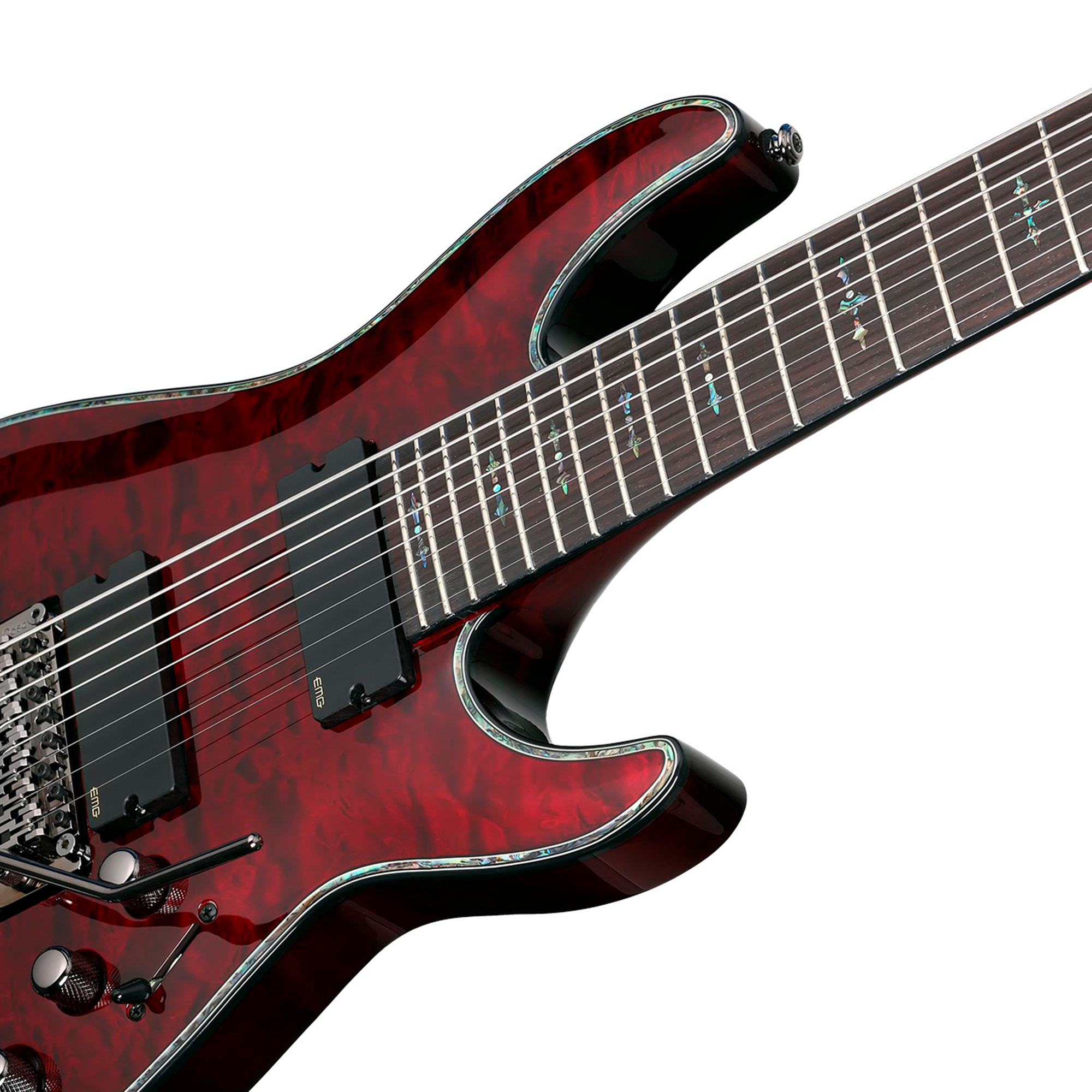 Schecter Hellraiser C-8 FR Black Cherry Guitarra Eléctrica 8 cuerdas FR