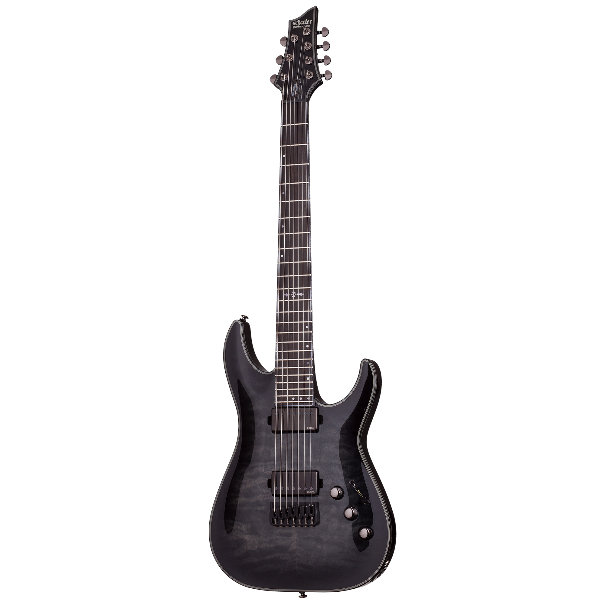 Schecter Hellraiser Hybrid C-7 Trans Black Burst Guitarra Eléctrica 7 cuerdas