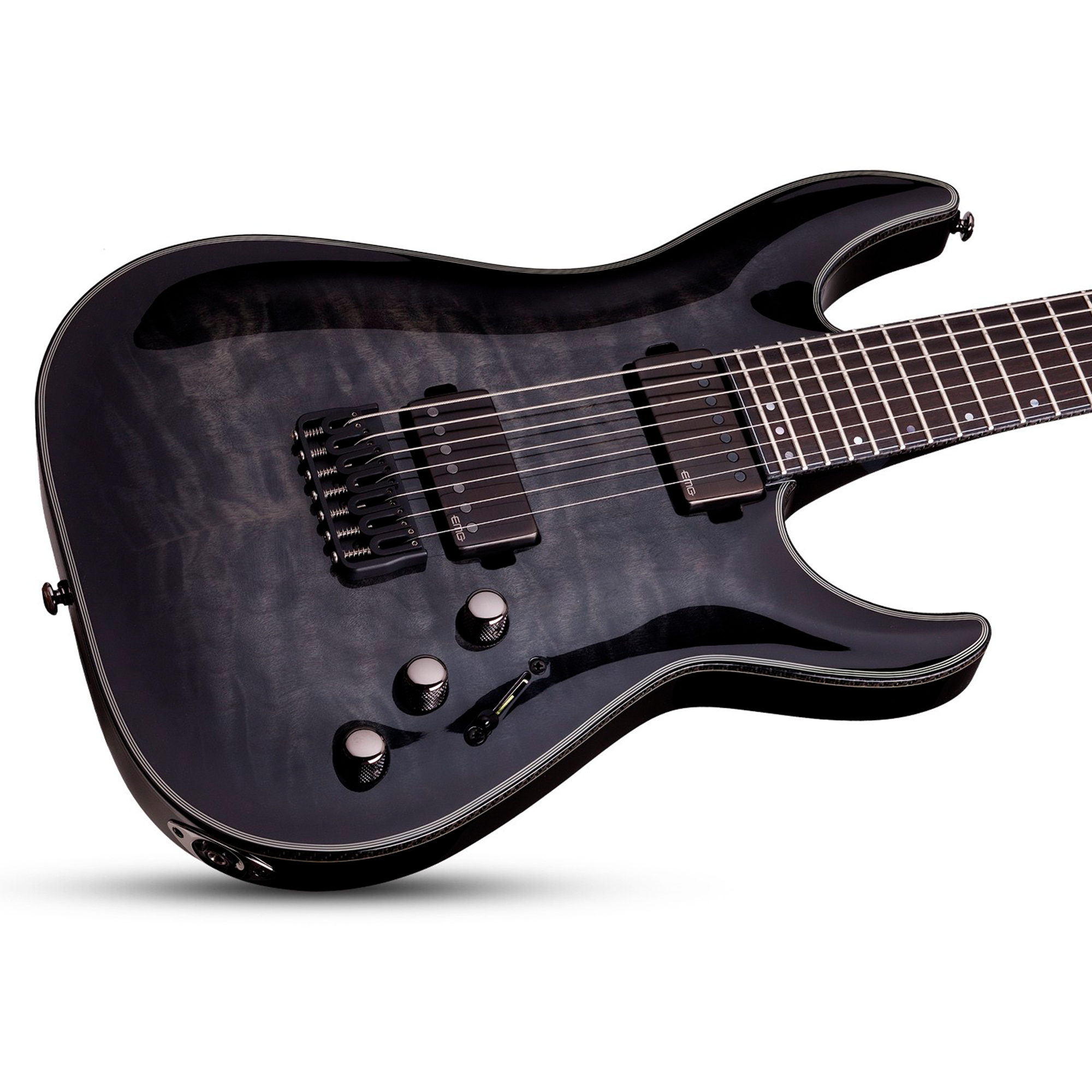 Schecter Hellraiser Hybrid C-7 Trans Black Burst Guitarra Eléctrica 7 cuerdas