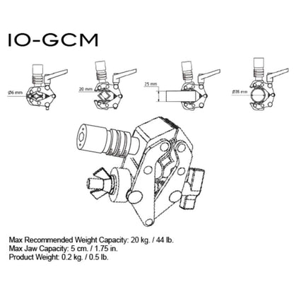 Triad-Orbit iO-GCM Clamp Articulado Mini con Sistema iO