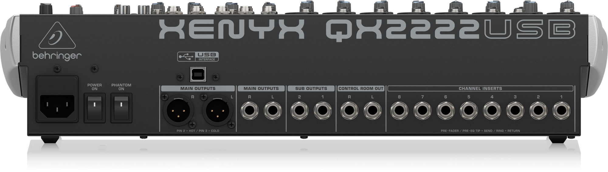 Behringer QX2222USB Mezclador 22 Canales FX/USB