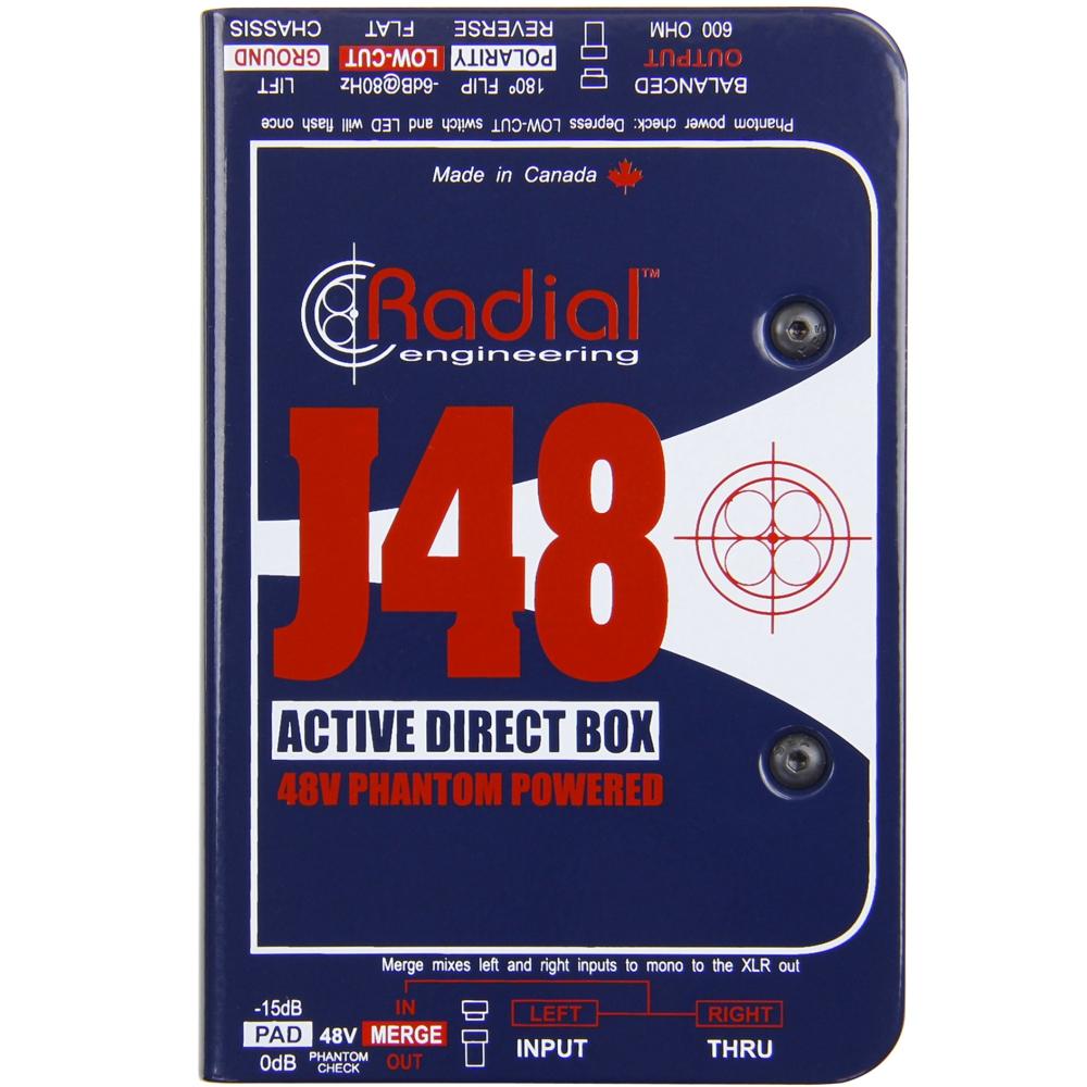 Radial J48 Caja Directa Activa 48v