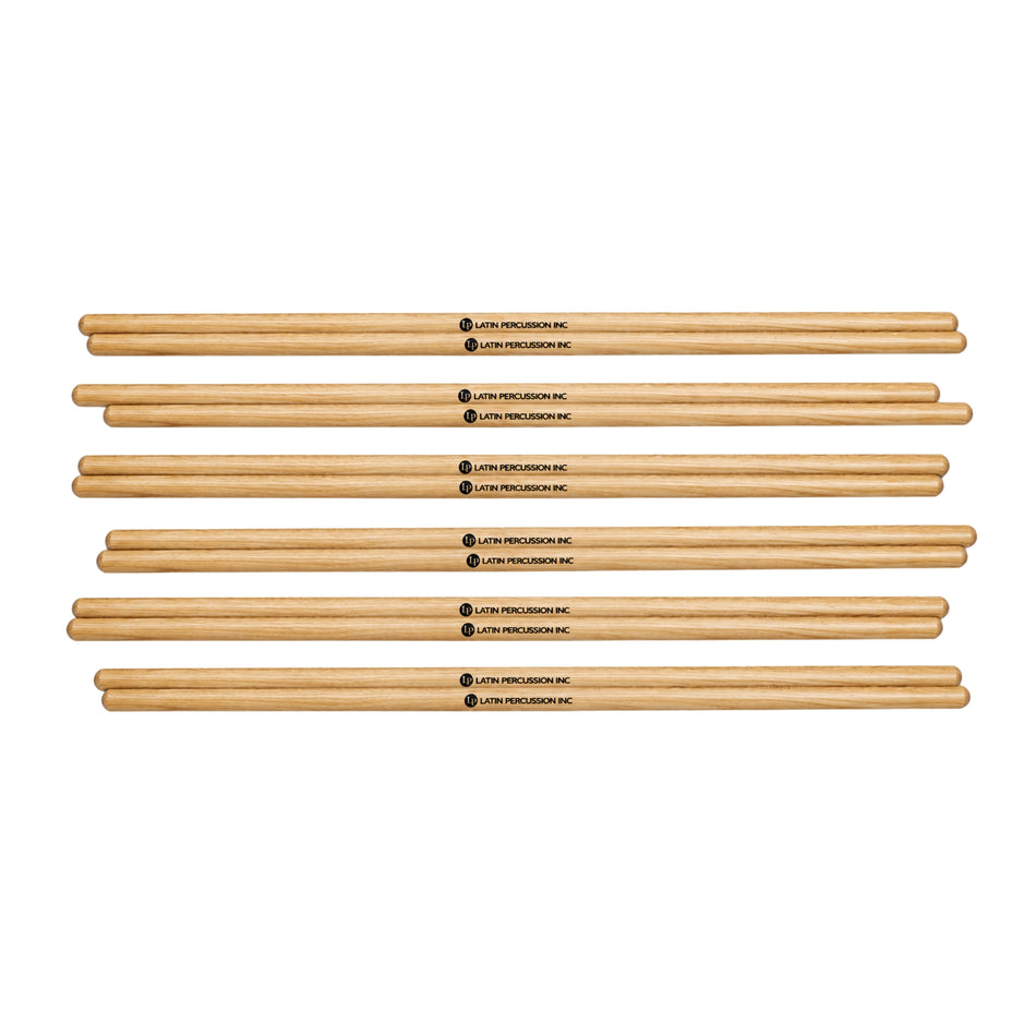 Latin Percussion LP248C Pack 6 Pares de Baquetas para Timbaletas Hickory 7/16"