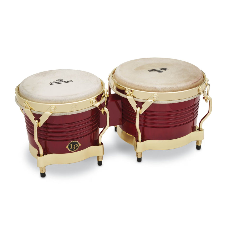 Latin Percussion M201RW Bongo 7-1/4" y 8-5/8" Matador Series Red Gold