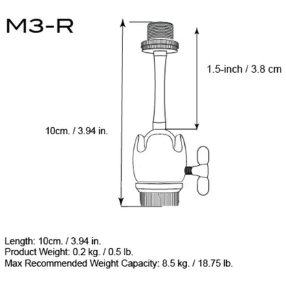 Triad-Orbit M3R Adaptador Universal Micrófono Largo con Suspension Shockmount