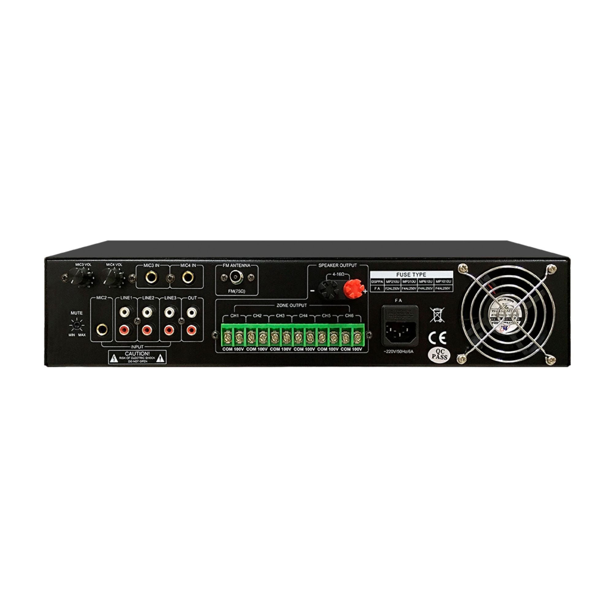 DSPPA MP610U Amplificador de Línea 250W de 6 Zonas