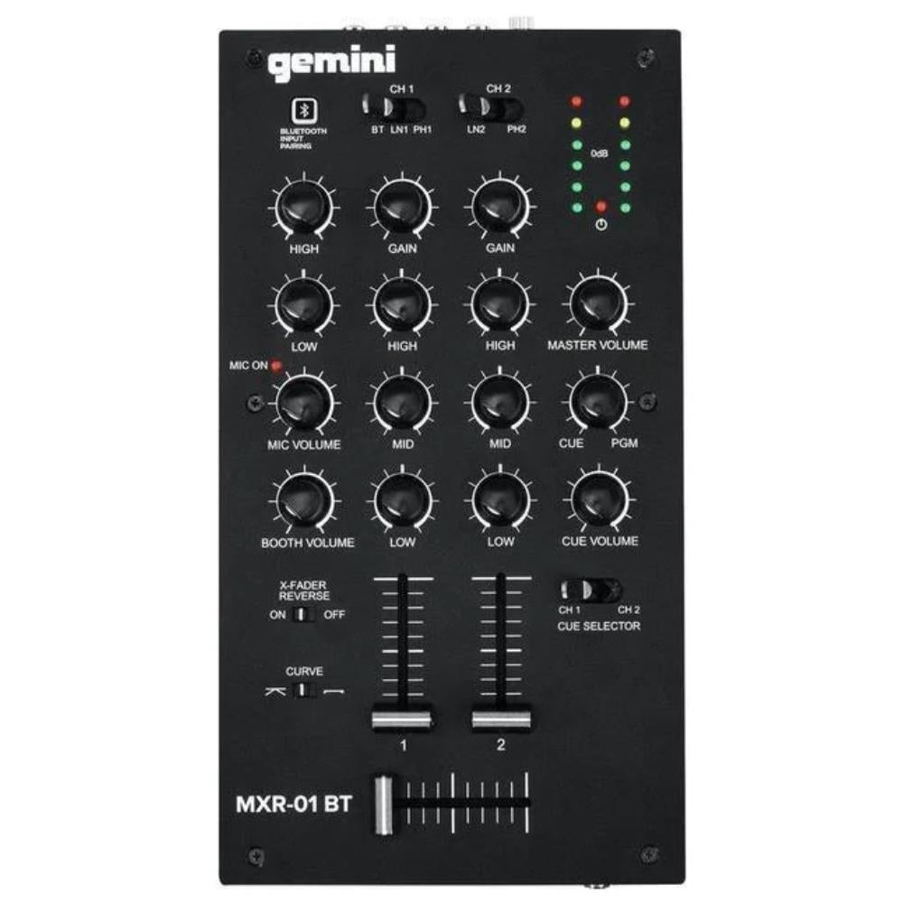 Gemini MXR-01BT Mezclador DJ 2 Canales con Bluetooth