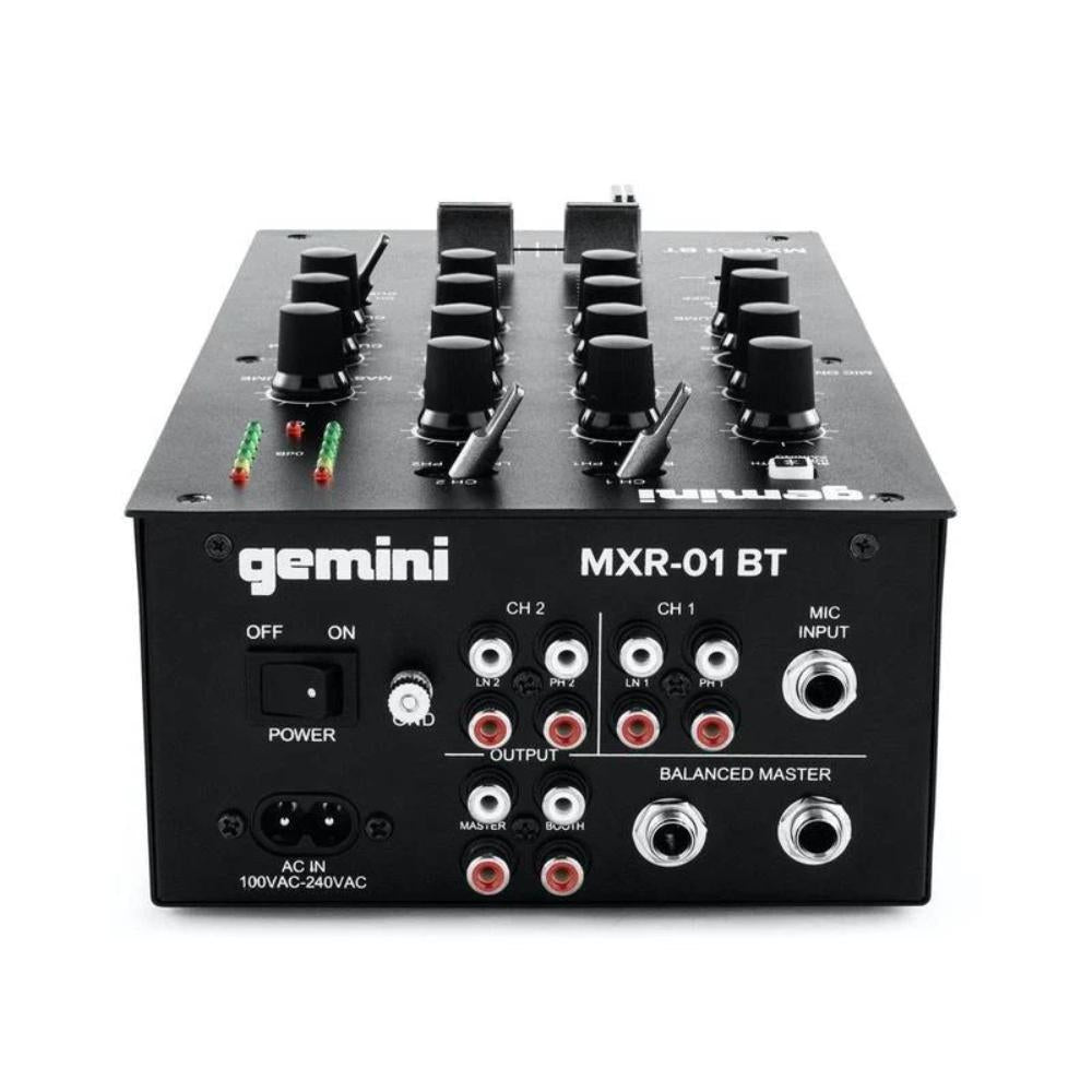 Gemini MXR-01BT Mezclador DJ 2 Canales con Bluetooth