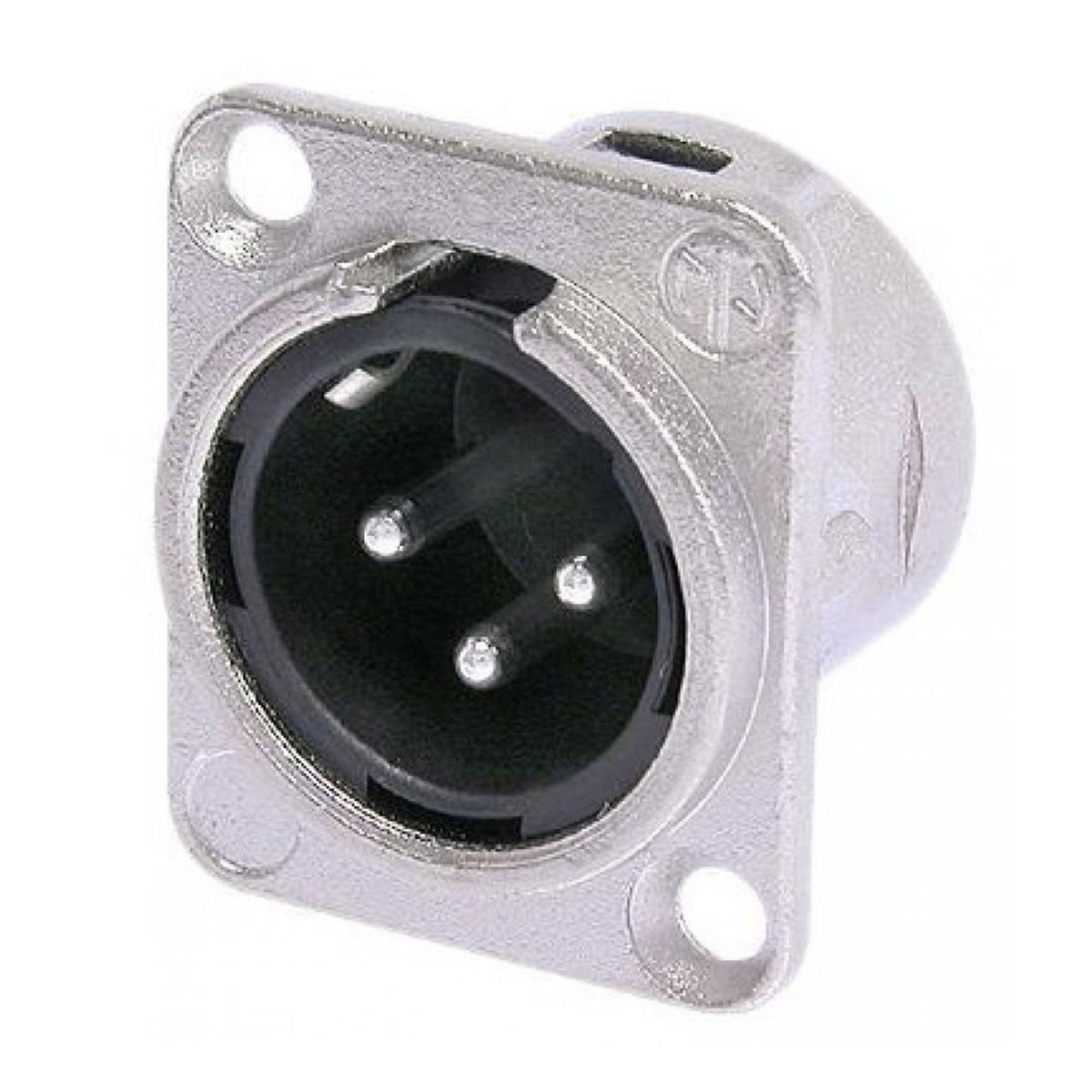 Neutrik NC3MD-L-1 Conector XLR Macho de Chasis 3 Pines Niquelado