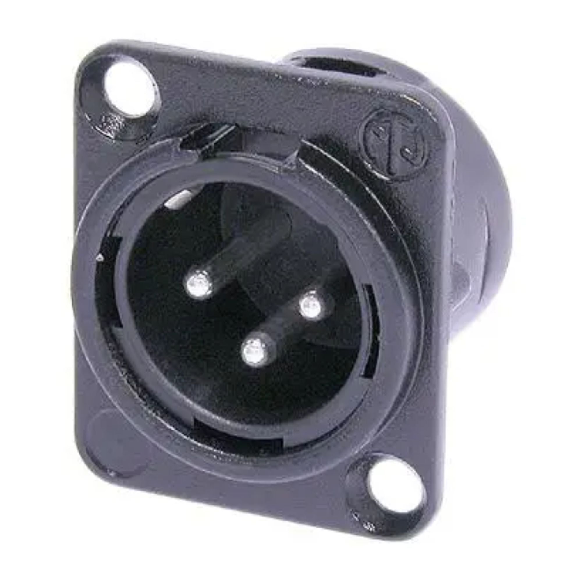 Neutrik NC3MD-L-BAG-1 Conector XLR Macho de Chasis 3 Polos Negro