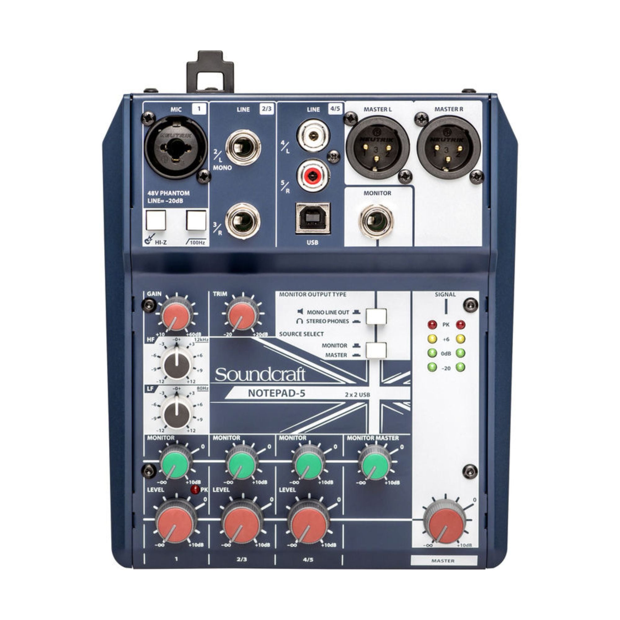 Soundcraft Notepad-5 Mezclador Análogo 5 Canales con Interfaz USB