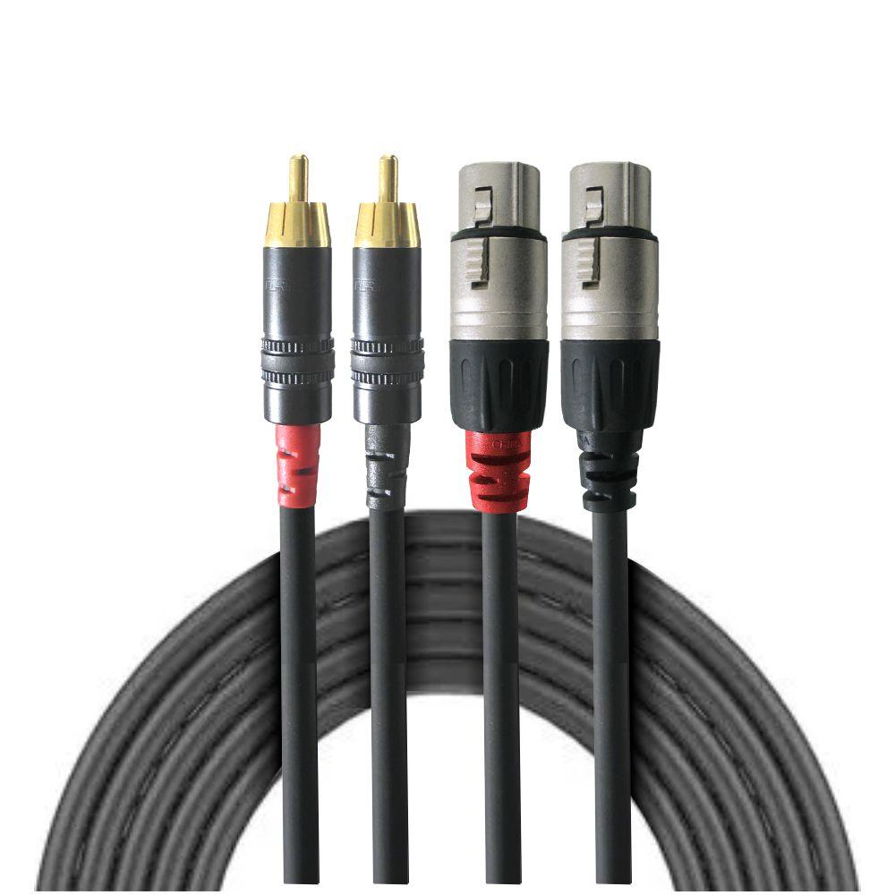 Rean NRA0100015 Cable XLR Hembra a RCA - 1.5mts