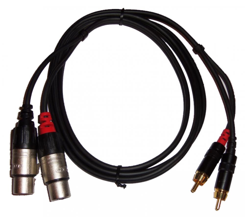 Rean NRA0100015 Cable XLR Hembra a RCA - 1.5mts