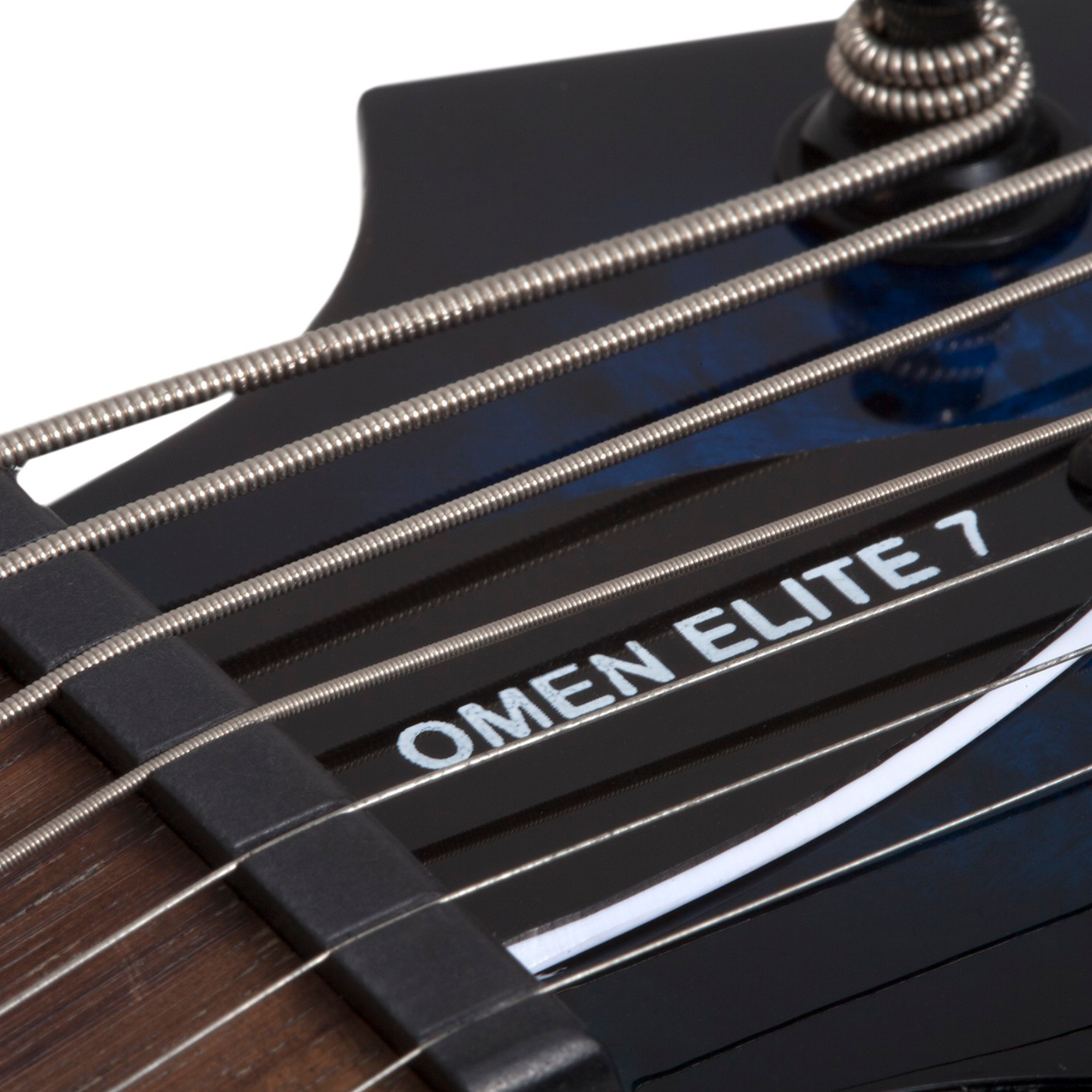 Schecter Omen Elite-7 See Thru Blue Burst Guitarra Eléctrica 7 cuerdas