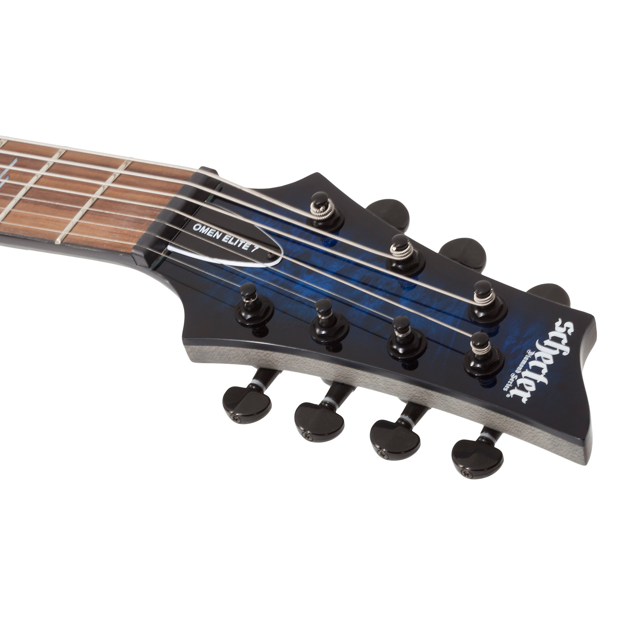 Schecter Omen Elite-7 See Thru Blue Burst Guitarra Eléctrica 7 cuerdas