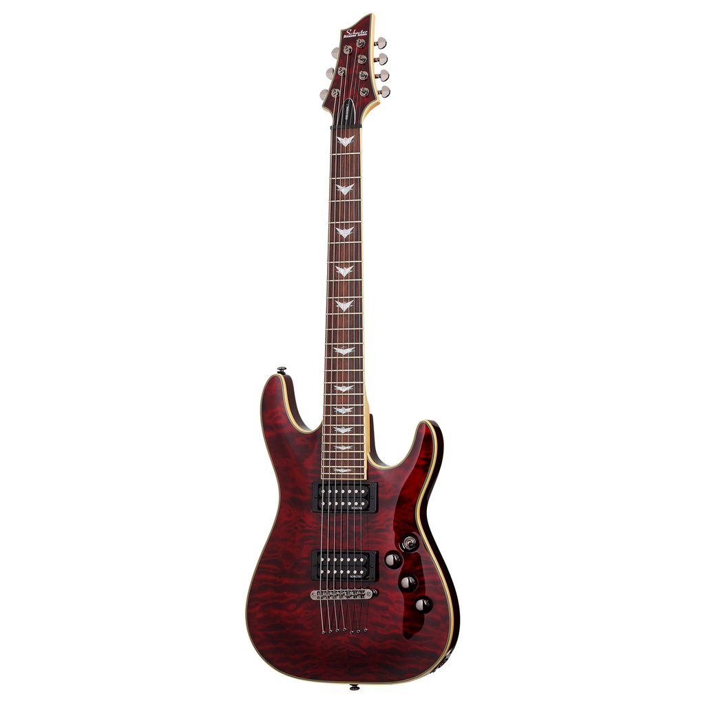 殀*磨様 手渡し可能 Schecter omen extremeブラック Schecter Omen Extreme-7 Black Cherry Guitarra Eléctrica 7 Cuerdas