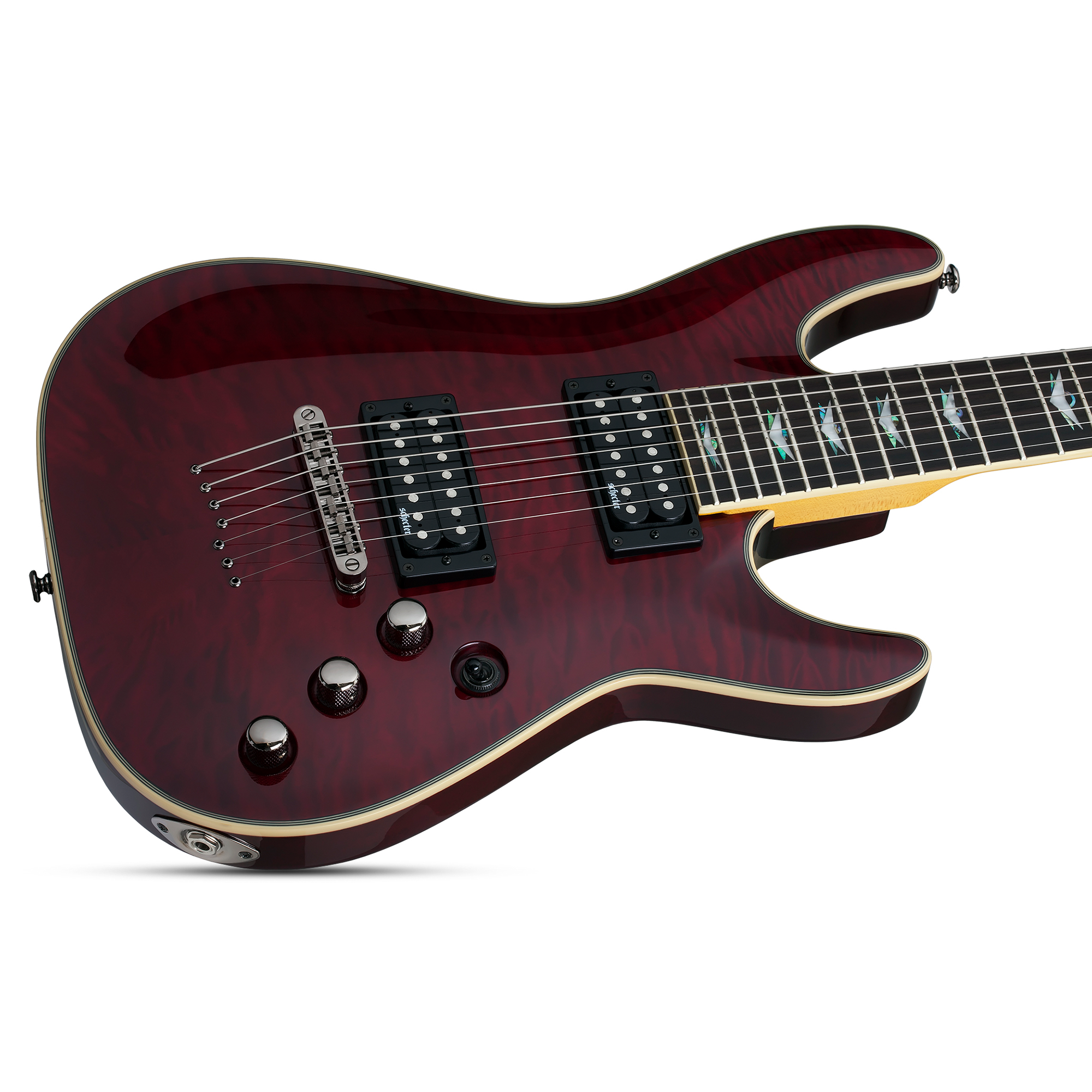 Schecter Omen Extreme-7 Black Cherry Guitarra Eléctrica 7 cuerdas