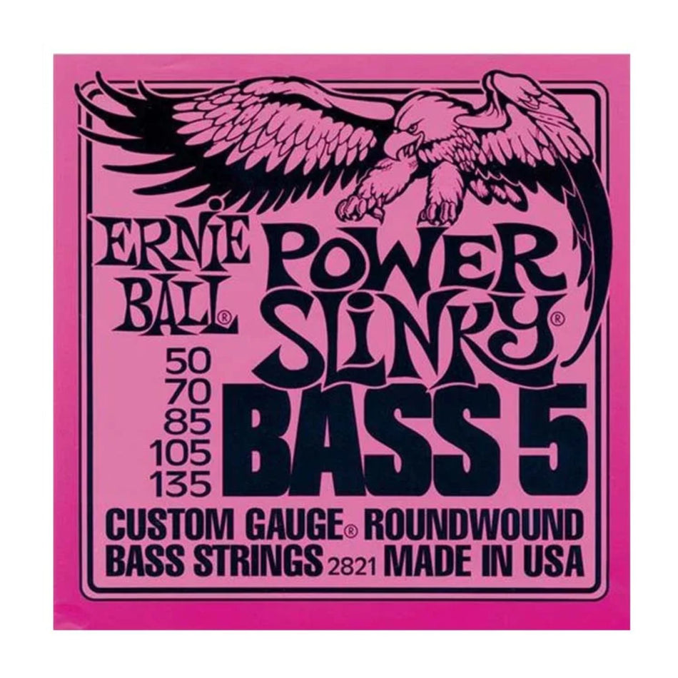 Ernie Ball P02821 Power Slinky Cuerdas Bajo 5 Cuerdas