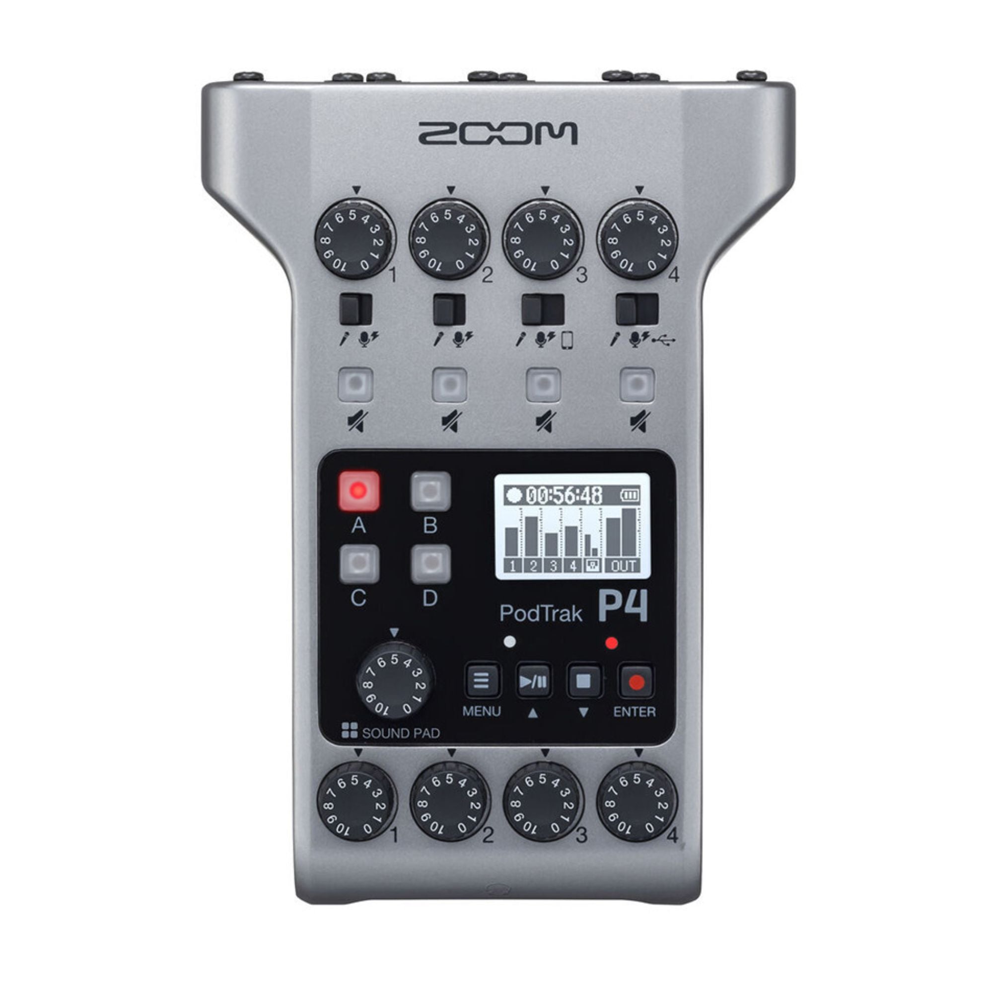 Zoom P4Z PodTrak Grabadora Podcaster Multitrack