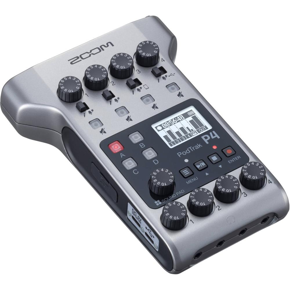 Zoom P4Z PodTrak Grabadora Podcaster Multitrack