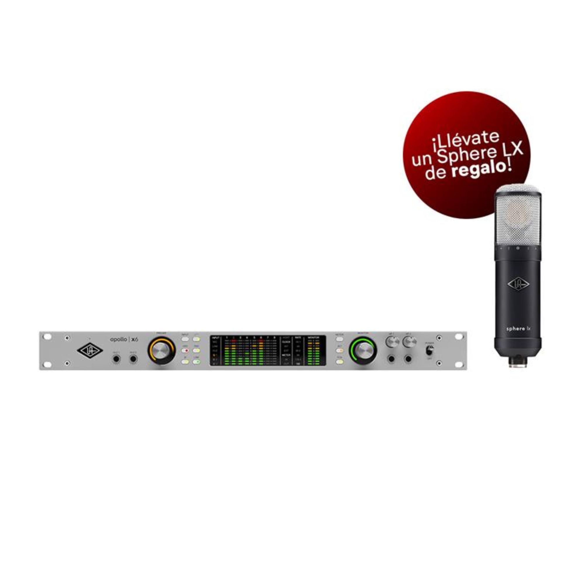 Universal Audio Pack Apollo X16 Essentials⁺ Thunderbolt 3 + Micrófono Sphere LX