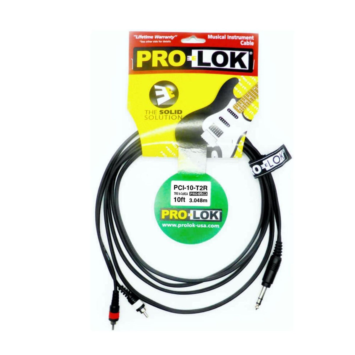 Pro-Lok Cable Plug 1/4 TRS a RCA 3 mts