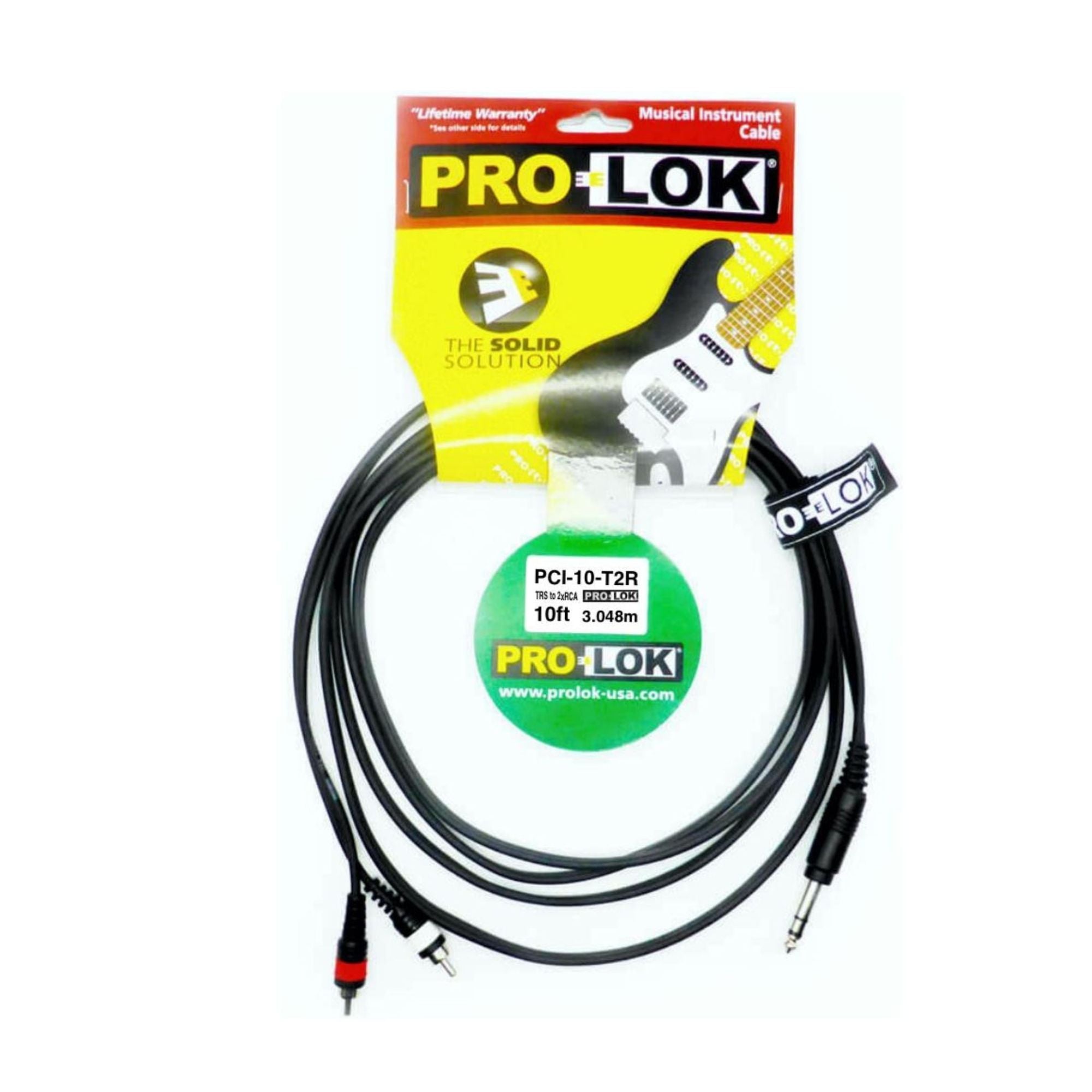 Pro-Lok Cable Plug 1/4 TRS a RCA 3 mts