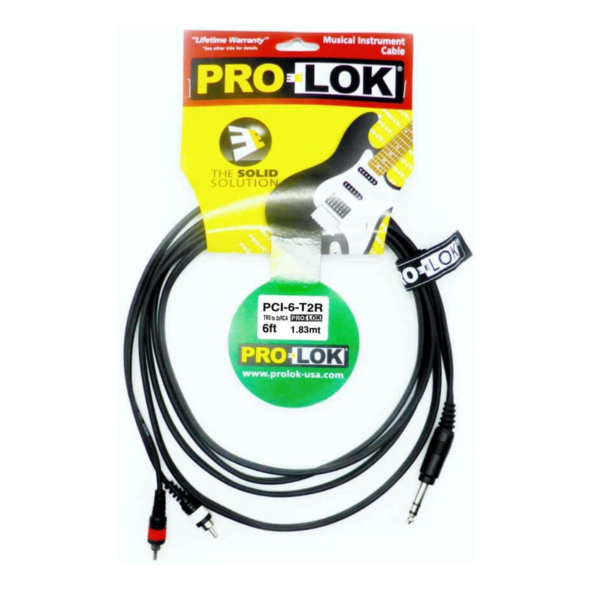 Pro-Lok Cable Plug 1/4 TRS a RCA - 1.8mts