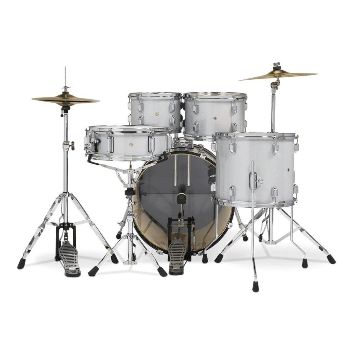 PDP Pack Batería 5 Piezas + Hardware + Platillos / Center Stage Diamond White Sparkle