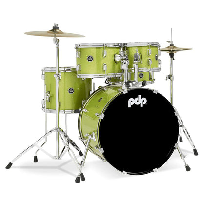 PDP PDCE2215KTEL Batería Acústica Center Stage Electric Green Sparkle 5Pcs