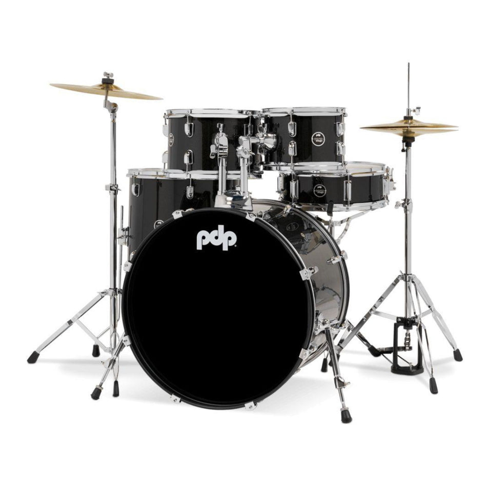 PDP Pack Batería 5 Piezas + Hardware + Platillos / Center Stage Iridescent Black Sparkle