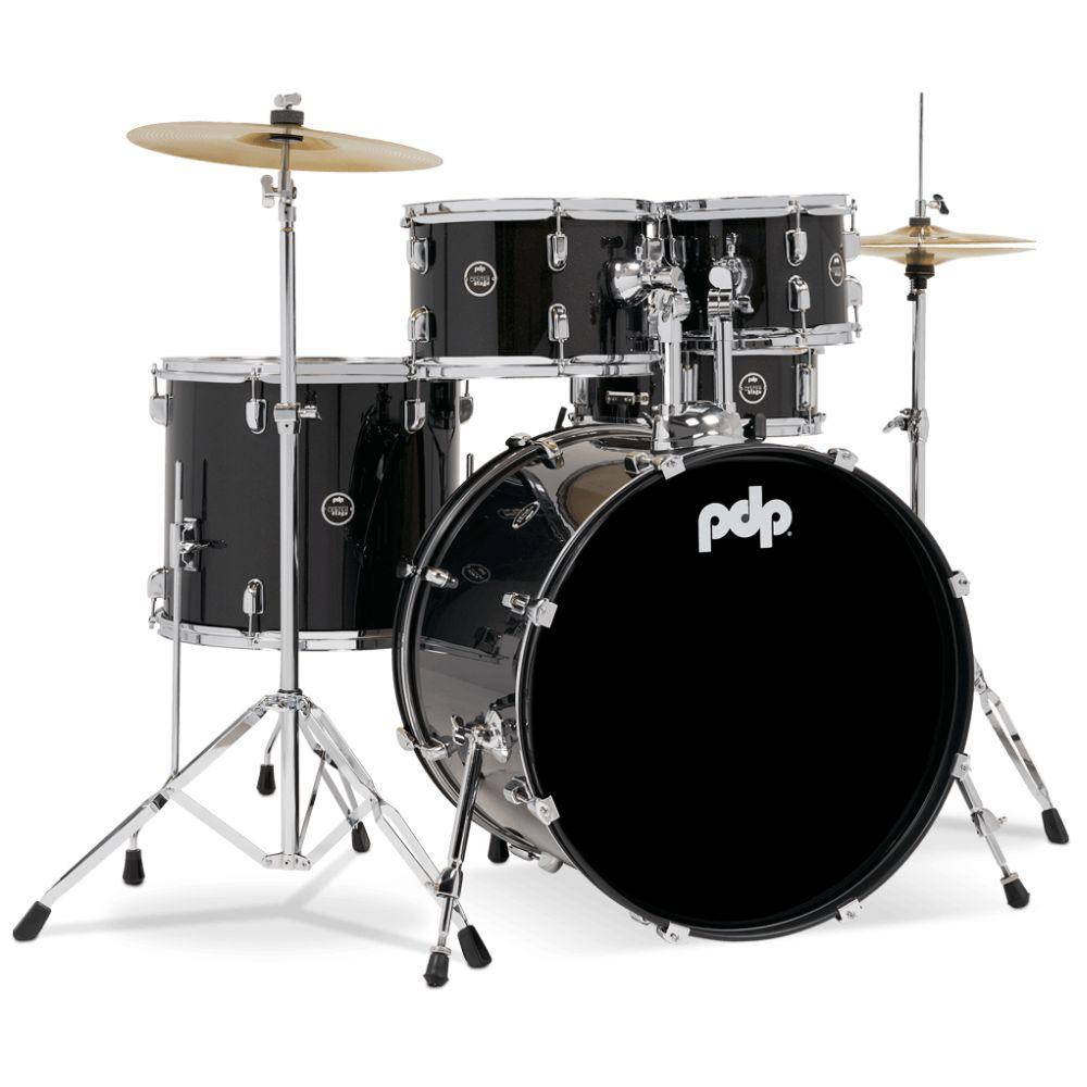 PDP PDCE2215KTIB Batería Acústica Center Stage Iridescent Black Sparkle 5Pcs