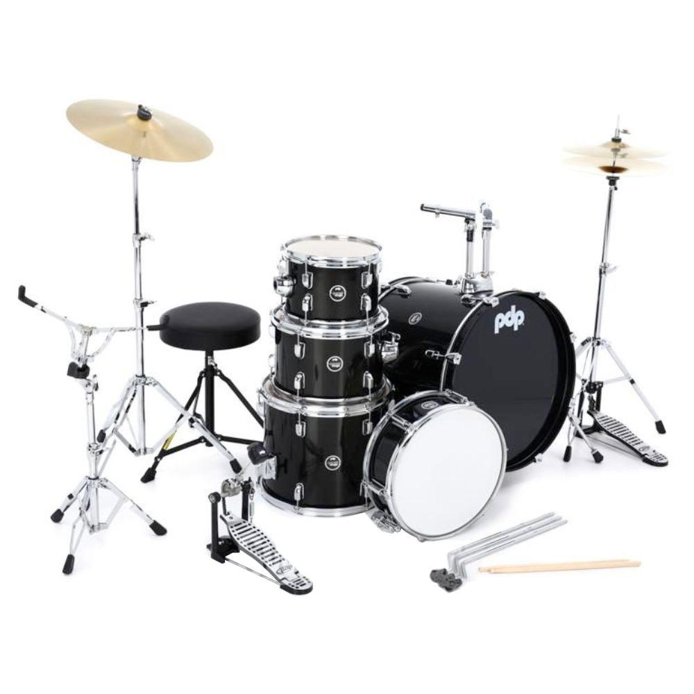 PDP PDCE2215KTIB Batería Acústica Center Stage Iridescent Black Sparkle 5Pcs