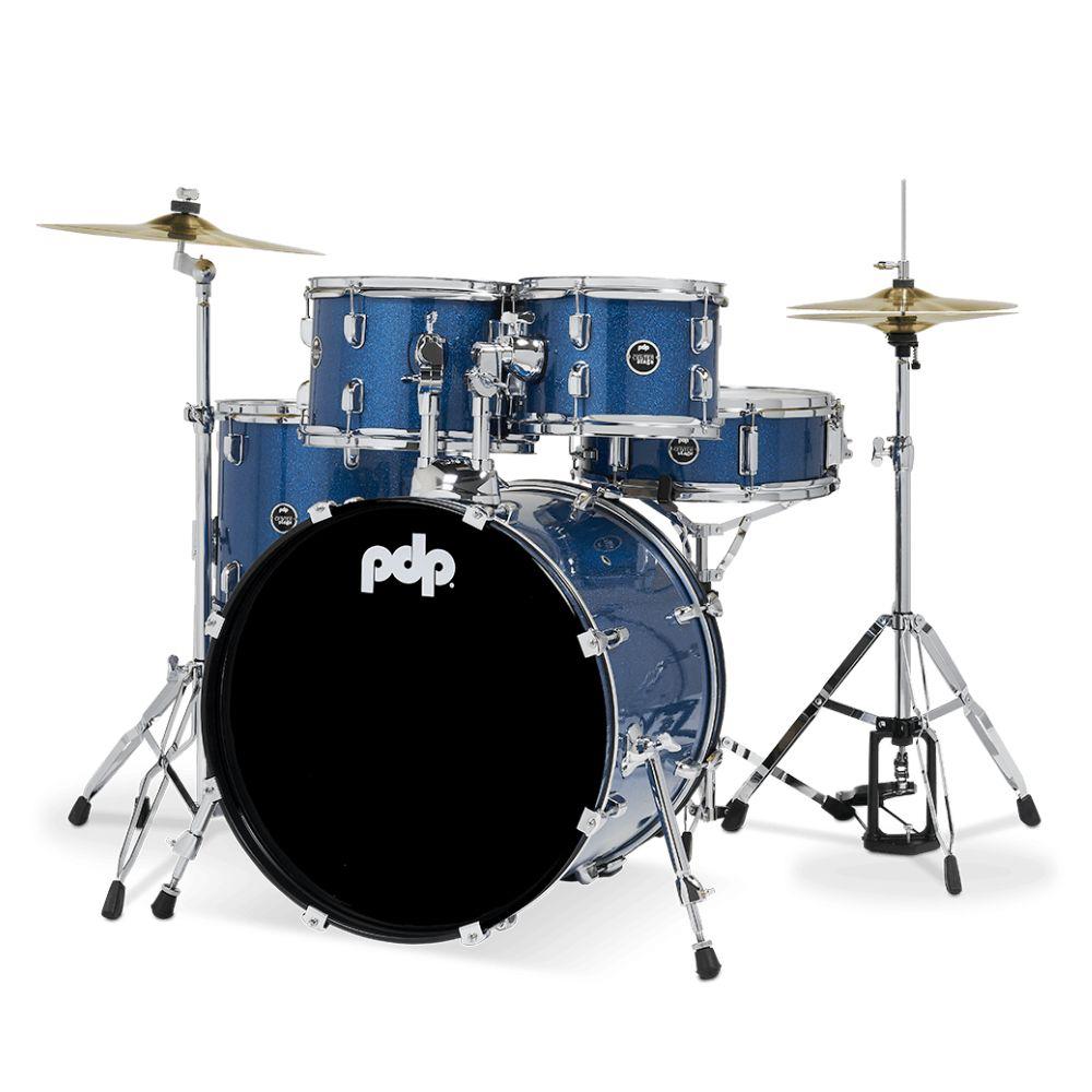 PDP PDCE2215KTRB Batería Acústica Center Stage Royal Blue Sparkle 5Pcs