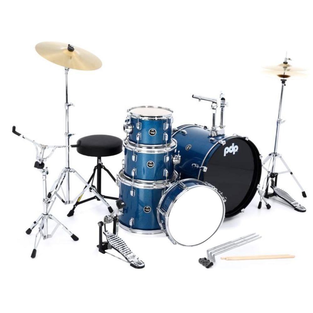 PDP PDCE2215KTRB Batería Acústica Center Stage Royal Blue Sparkle 5Pcs