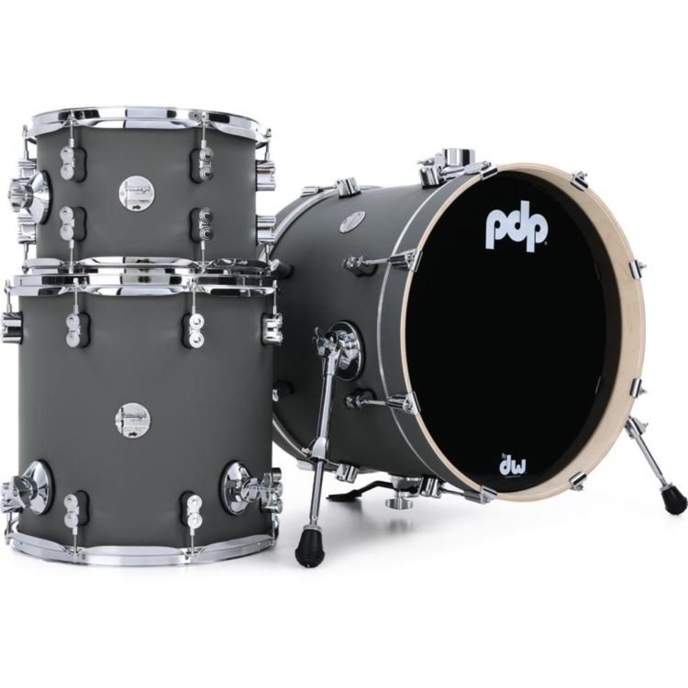 PDP PDCM18BPSP Batería Acústica Concept Maple Bopkit Satin Pewter 3Pcs