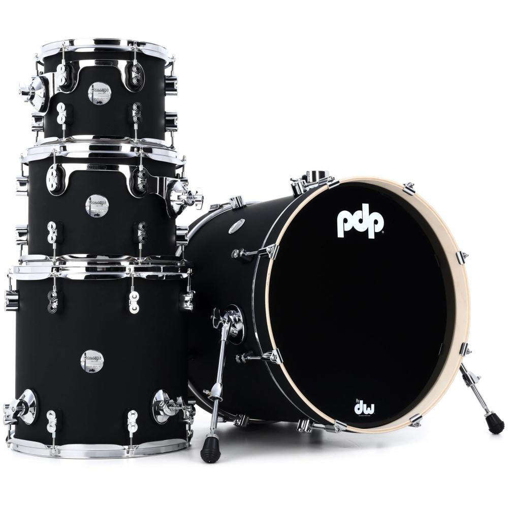 PDP PDCM20FNBK Batería Acústica Concept Maple Satin Black Finishply 4Pcs