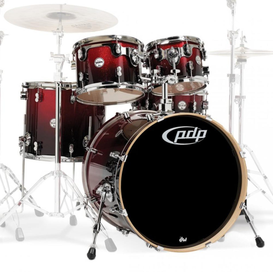 PDP PDCM2215RB Batería Acústica Concept Maple Shell Red to Black 5 Piezas
