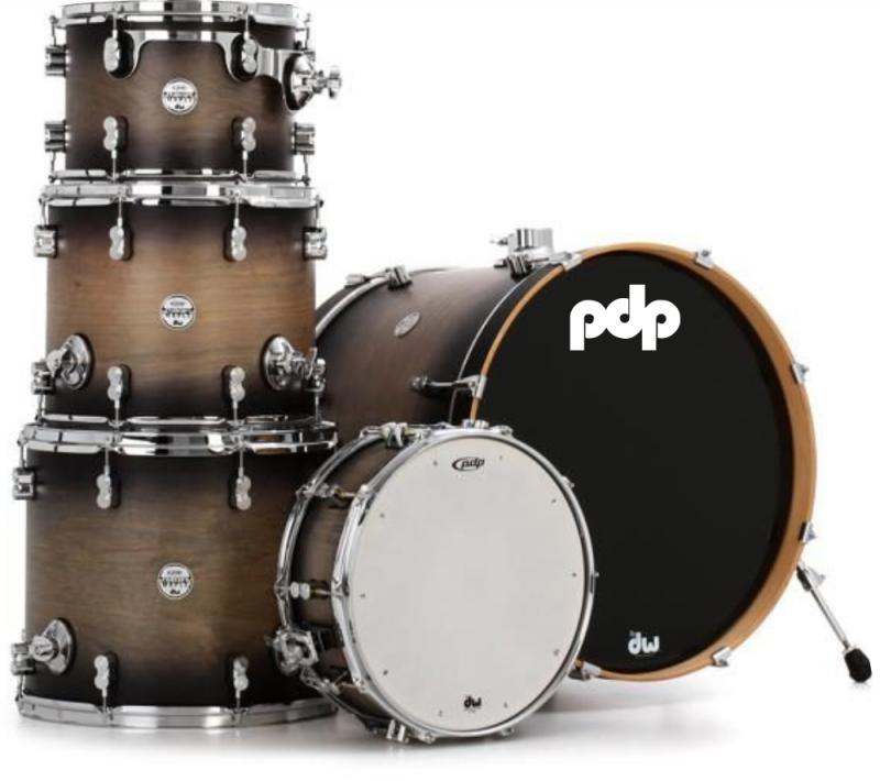 PDP PDCM2215SCB Batería Acústica Concept Maple Satin Charcoal Burst 5Pcs