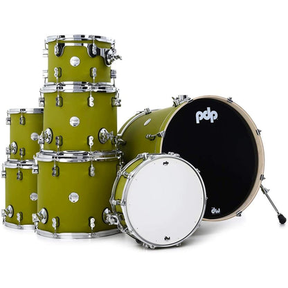 PDP PDCM2217SO Batería Acústica Concept Maple Satin Olive Shell 7Pcs