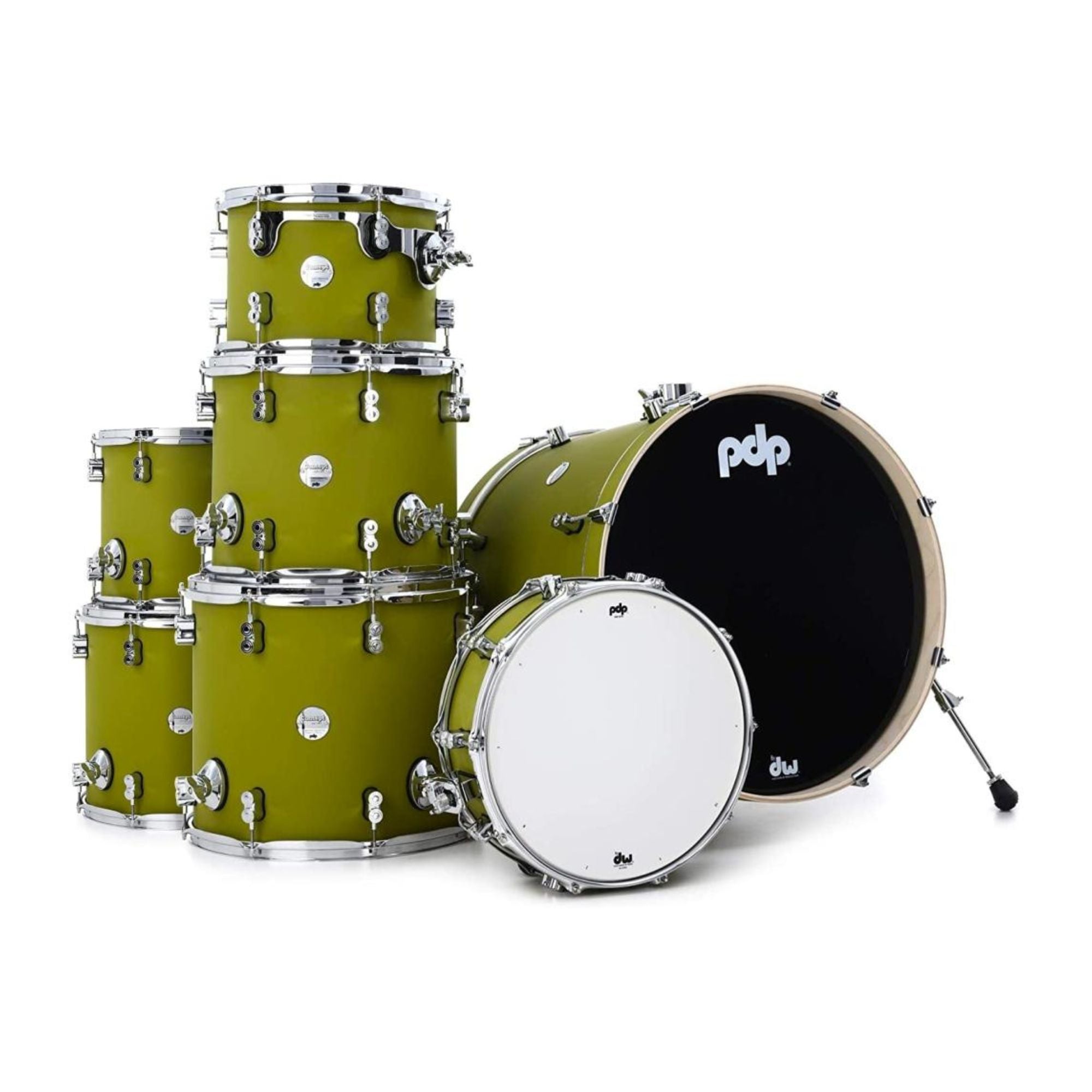 PDP PDCM2217SO Shellpack Concept Maple 7Pcs Satin Olive