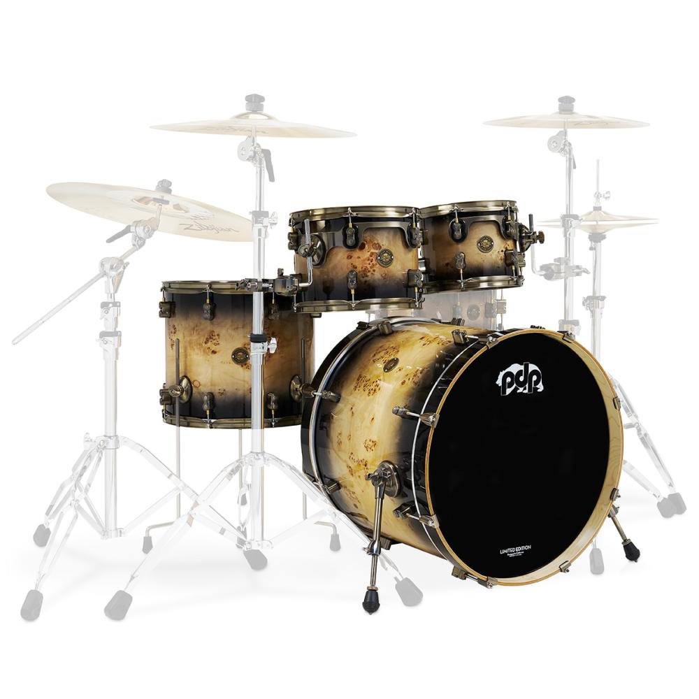 PDP PDLT2214MB Batería Acústica Concept Maple Mapa Burl Laquer 4 Piezas